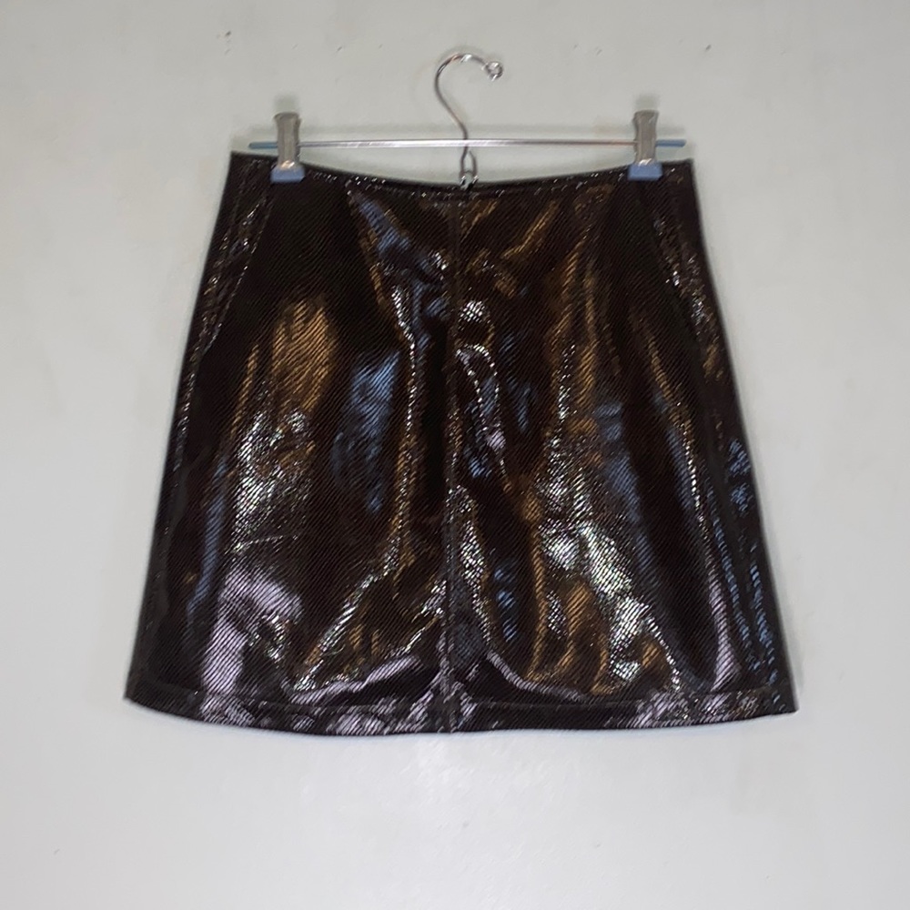 ESQUALO Olive Green/Brown Snake Skin Pattern Mini Skirt-Women’s Sz 6